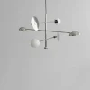 Deckenlampe Sahn Chrom/Opalglas