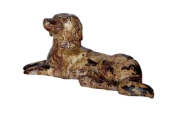 Dekofigur Hund rot gelb
