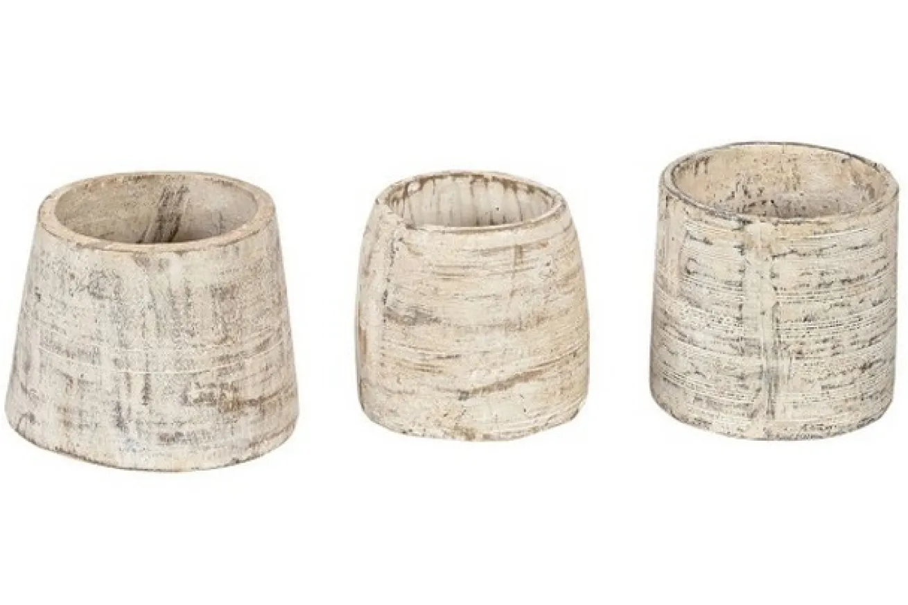 Dekogefäß Vintage whitewashed