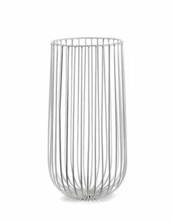 Dekokorb Metall weiss H 34,5cm