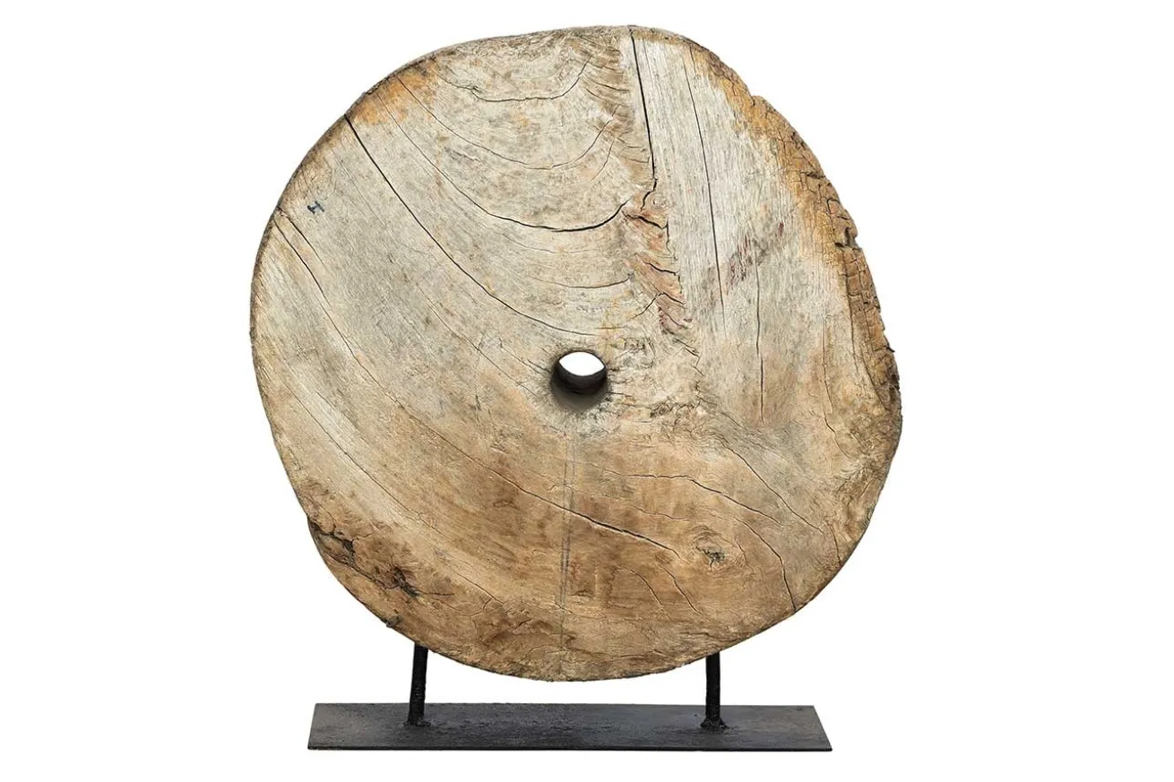 Dekoobjekt rund Vintage Holz