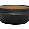 Dekotopf Ton grau H 14 cm