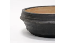 Dekotopf Ton grau H 14 cm