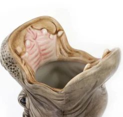 Dekovase Hungry Hippo grau L