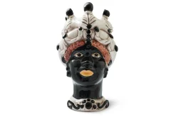 Dekovase Mori Keramik Kopf Frau