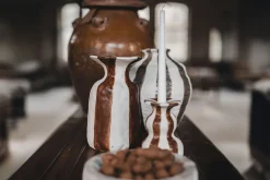 Dekovase Raja braunweiss medium