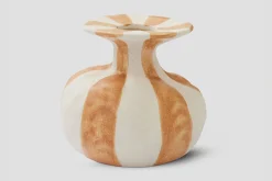 Dekovase Raja orangeweiss klein