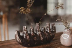 Dekovase Romi lang braun