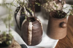 Dekovase Romi braun beige klein