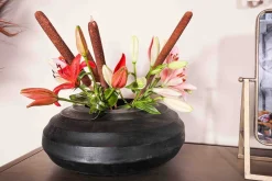 Dekovase Sansibar schwarz 21*45 cm