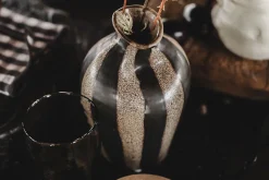 Dekovase Tule braun creme klein