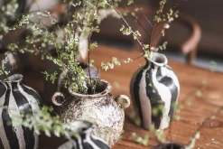 Dekovase Tule braun creme klein