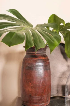 Dekovase Vintage Holz braun