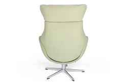 Designer Drehsessel mit Kopfstütze Stoff limette 360 ° drehbar B 79 T84 H 111 cm