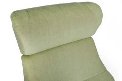 Designer Drehsessel mit Kopfstütze Stoff limette 360 ° drehbar B 79 T84 H 111 cm