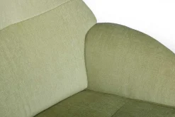 Designer Drehsessel mit Kopfstütze Stoff limette 360 ° drehbar B 79 T84 H 111 cm