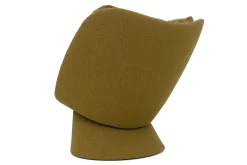 Designersessel Fabian Samt olivgrün