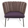 Designersessel Gaia Lounge Stoff lila