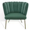 Designersessel Gaia Lounge Cord grün