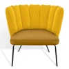 Designersessel Gaia Lounge Cord gelb