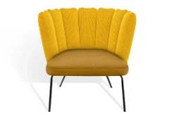 Designersessel Gaia Lounge Cord gelb