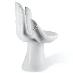 Designersessel Hand Polyester weiss