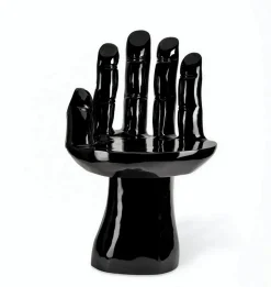 Designersessel Hand Polyester schwarz