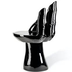 Designersessel Hand Polyester schwarz