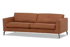 Designersofa Marie 3 Sitzer Leder braun B 215 cm