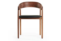 Designerstuhl Unaj mit Arm Nussbaum