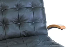 Designsessel Chester Leder schwarz