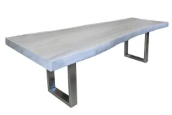 Designtisch Suarholz weiss pigmentiert 300*100 cm