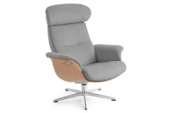Drehsessel Conform Timeout aus Stoff in silber ohne Hocker