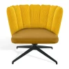 Drehsessel Gaia Lounge Cord gelb