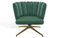 Drehsessel Gaia Lounge Cord grün