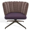 Drehsessel Gaia Lounge Stoff lila