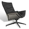 Drehsessel Nest Pure Lounge Leder anthrazit