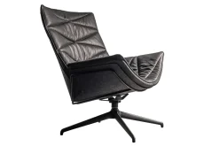 Drehsessel Nest Pure Lounge Leder schwarz