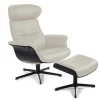 Drehsessel Timeout Leder weiss