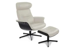 Drehsessel Timeout Leder weiss
