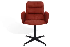 Drehstuhl Arva Light mit Arm Stoff rot