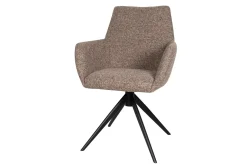 Drehstuhl Bong mit Arm Stoff braun