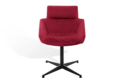 Drehstuhl Faye m. Arm Cord pink