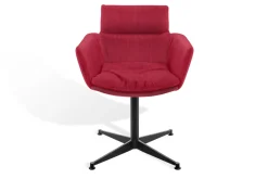 Drehstuhl Faye m. Arm Cord pink