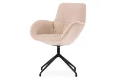 Drehstuhl Jona Leger mit Arm Stoff beige