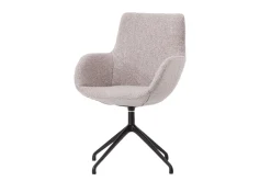 Drehstuhl Jona mit Arm Stoff grau