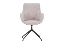 Drehstuhl Jona mit Arm Stoff grau