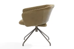 Drehstuhl Lola Stoff Leder olive