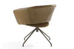 Drehstuhl Lola Stoff Leder olive