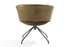 Drehstuhl Lola Stoff Leder olive